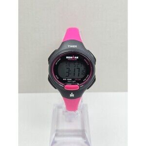 Timex Ironman Triathlon 10 Lap Womens Watch Pink Purple Indiglo New Battery